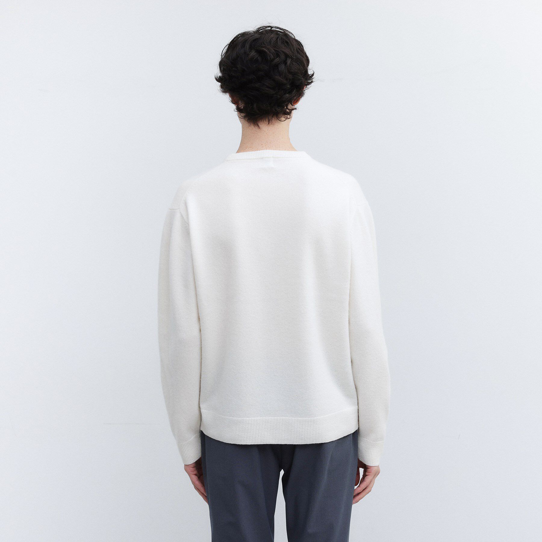 TAKEO KIKUCHI「【Air Palette Knit】ワンポイント カラーニット プルオーバー」|ニット・セーター|