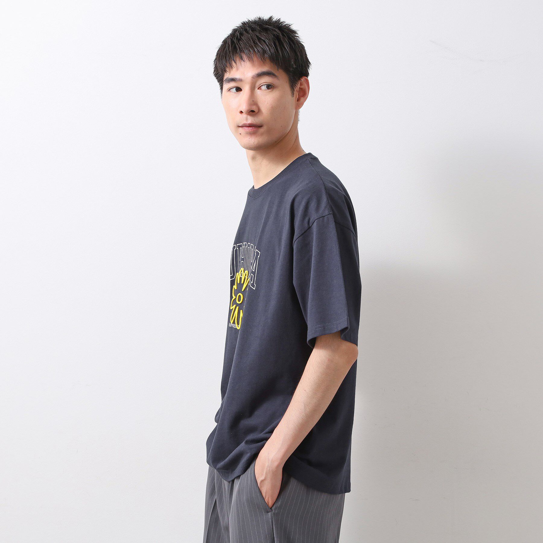 THE SHOP TK「刺繍ロゴ半袖Ｔシャツ　洗濯機OK/ユニセックス」|Tシャツ・カットソー|