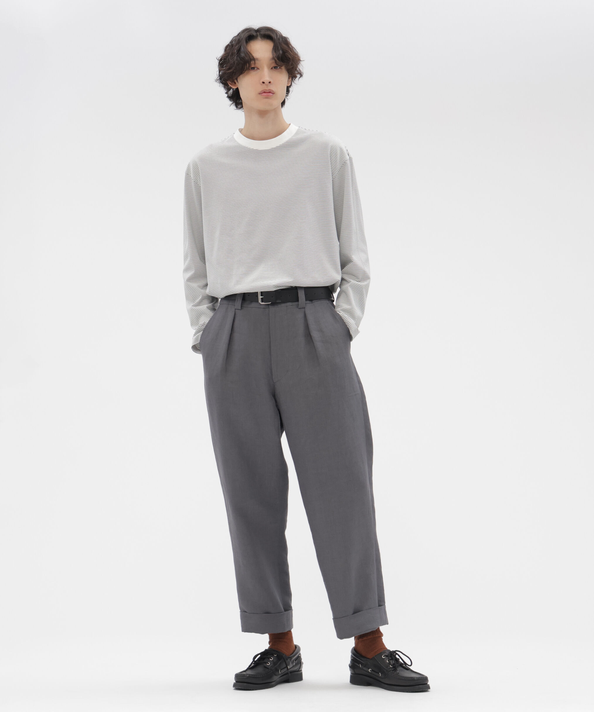 MARGARET HOWELL「COTTON STRIPE JERSEY TOP」|Tシャツ・カットソー|