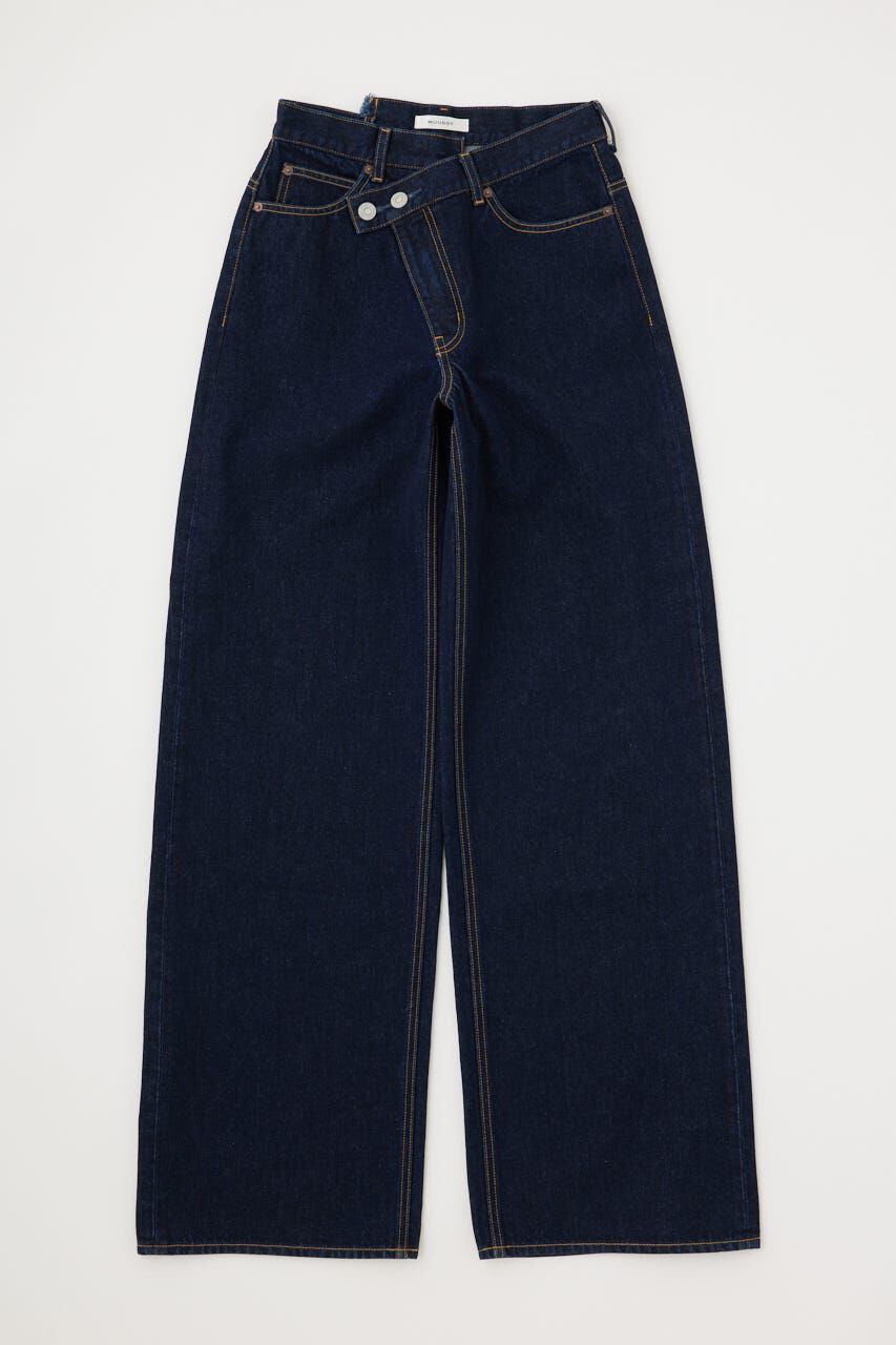 MOUSSY「CROSS WAIST WIDE STRAIGHT」|デニム|