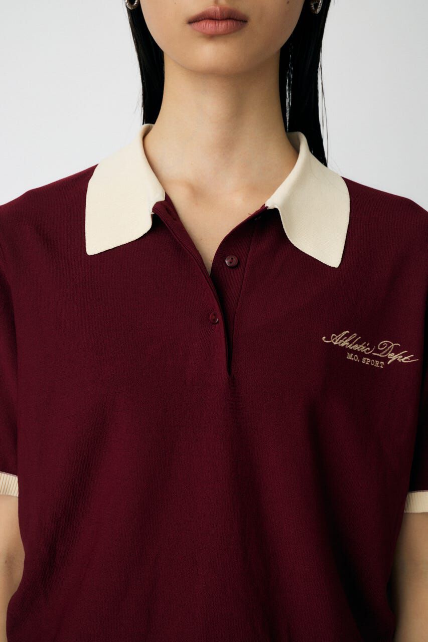 MOUSSY「HALF SLEEVE ニットポロ」|ニット・セーター|