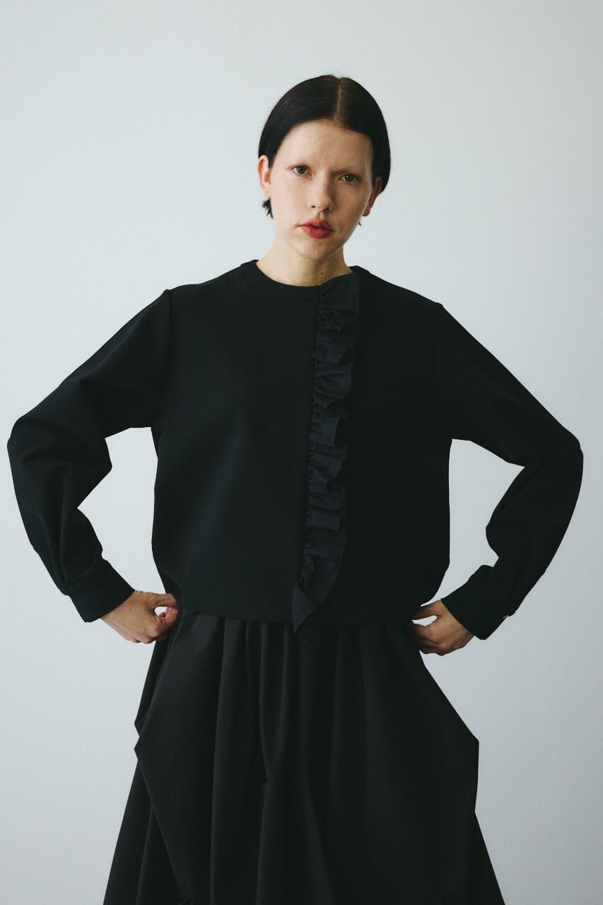 HeRIN.CYE「CLO Black frill pull over」|シャツ・ブラウス|