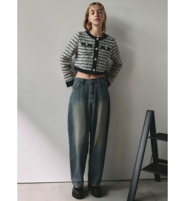 CALNAMUR「OVERDYE DENIM WIDE PT/オーバーダイデニムワイドパンツ」|デニム|