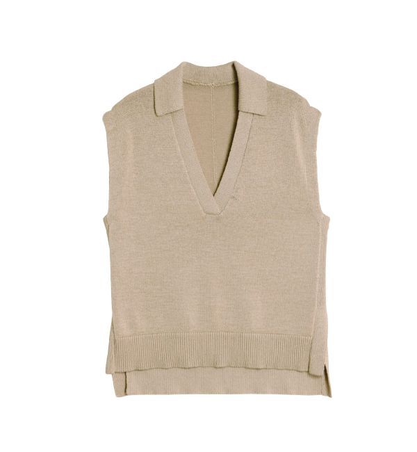 ELENDEEK「SKIPPER KNIT VEST」|ニット・セーター|ベージュ