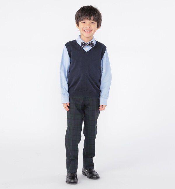 SHIPS KIDS「SHIPS KIDS:100～130cm / 14GG Vネック ベスト」|ベスト・ジレ|