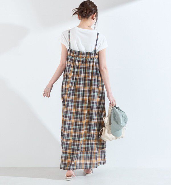 SHIPS Colors 「SHIPS Colors:〈手洗い可能〉マドラスチェック キャミ ワンピース◇」|ワンピース|