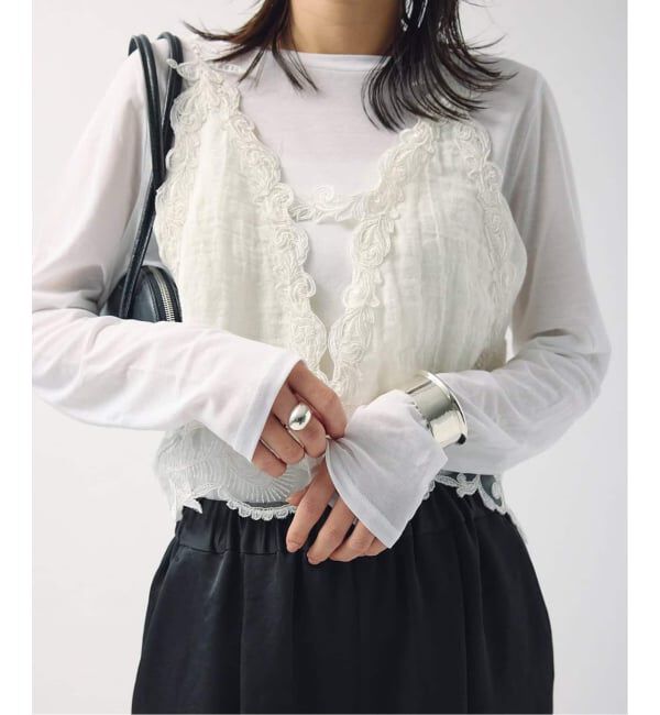 journal standard L'essage「《追加》MAURIZIO MYKONOS/マウリツィオ ミコノス TOP ブラウス W8300577」|シャツ・ブラウス|ホワイト