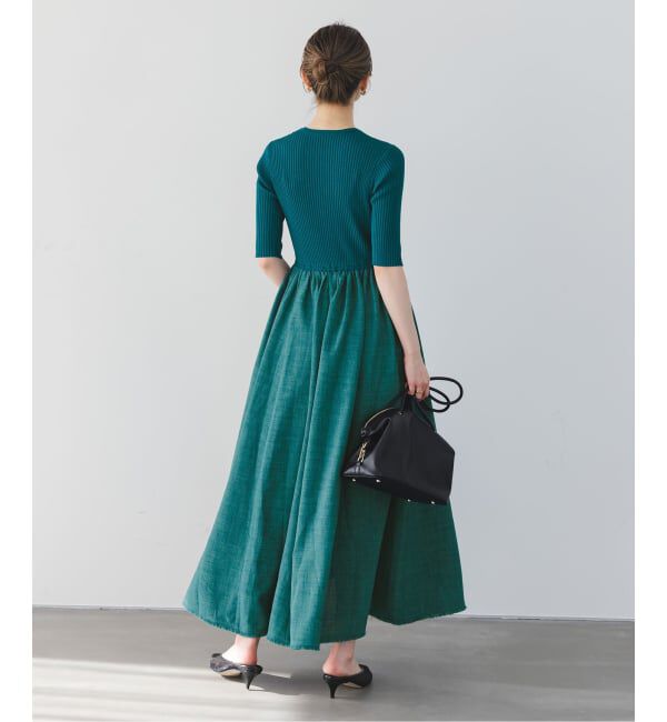 NOBLE「【洗える】フロントジップドッキングワンピース」|ワンピース|