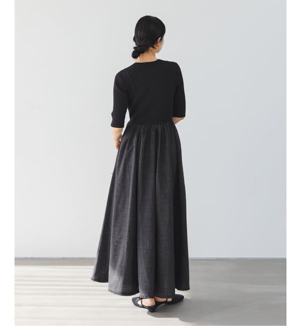 NOBLE「【洗える】フロントジップドッキングワンピース」|ワンピース|