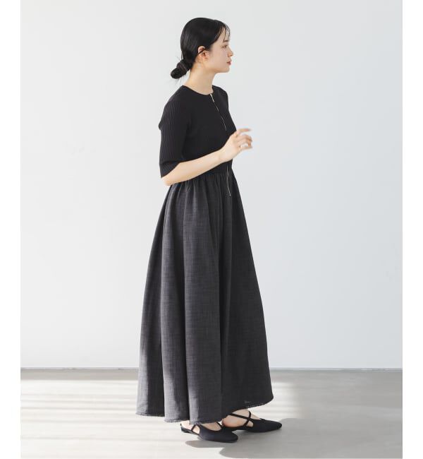 NOBLE「【洗える】フロントジップドッキングワンピース」|ワンピース|