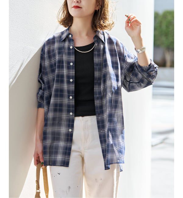Spick and Span「コットンボイルチェックシャツ」|シャツ・ブラウス|