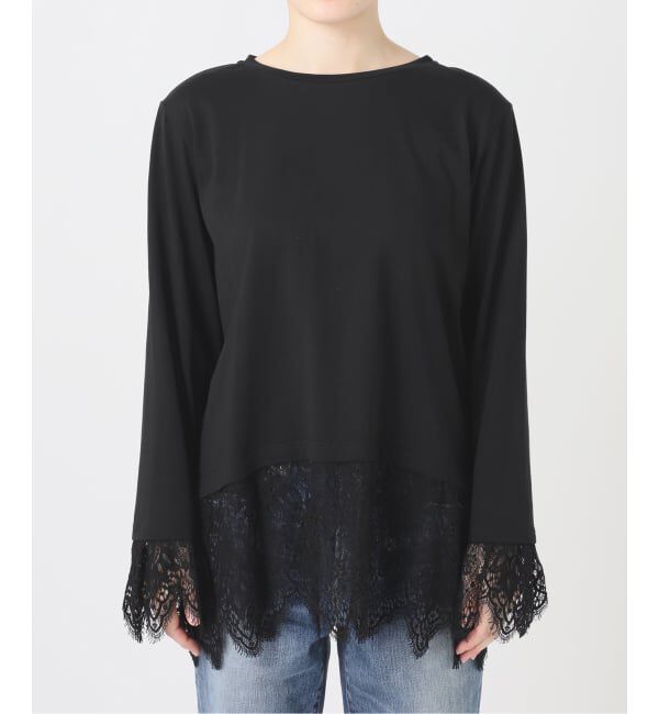 Spick and Span「《予約》レースドッキングプルオーバー」|Tシャツ・カットソー|