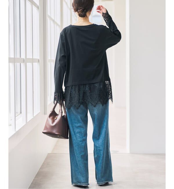 Spick and Span「《予約》レースドッキングプルオーバー」|Tシャツ・カットソー|