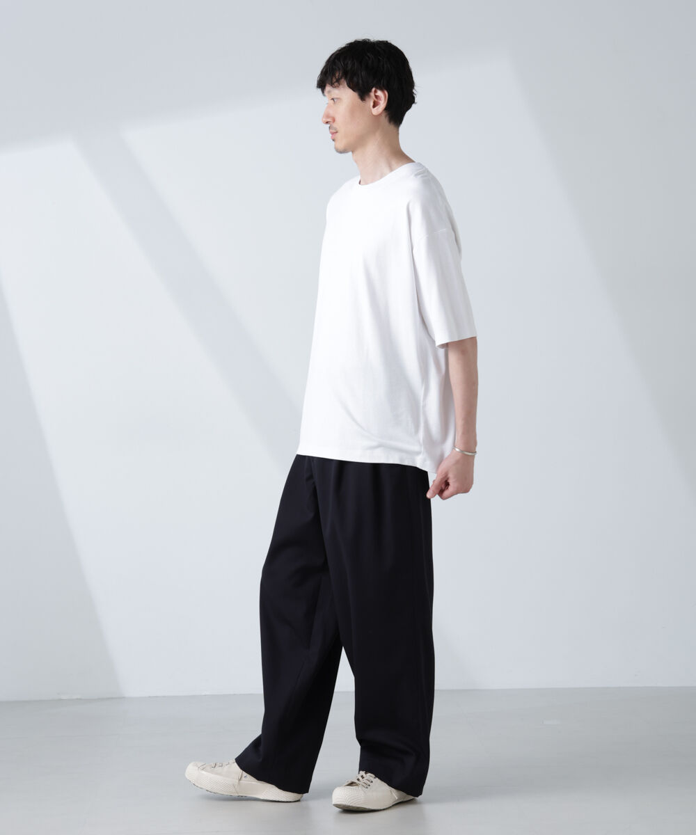 nano･universe「WEB限定/Anti Soaked(R)  汗染み防止 クルーネック ビッグシルエットTシャツ」|Tシャツ・カットソー|