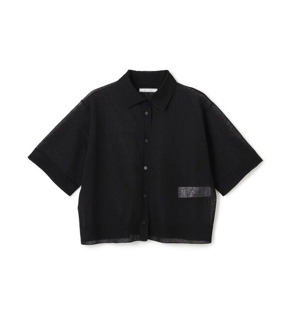 BEIGE,「【洗える・Oggi10月号掲載】MILANO / リネン混シアーポロカラーニット」|ニット・セーター|