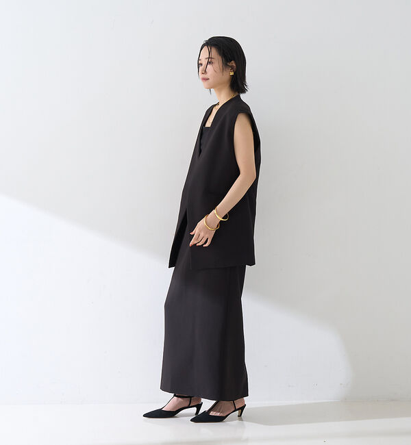 Rouge vif「【セットアップ対応】ストレッチダブルクロスジレ」|ダウンベスト・ベスト|