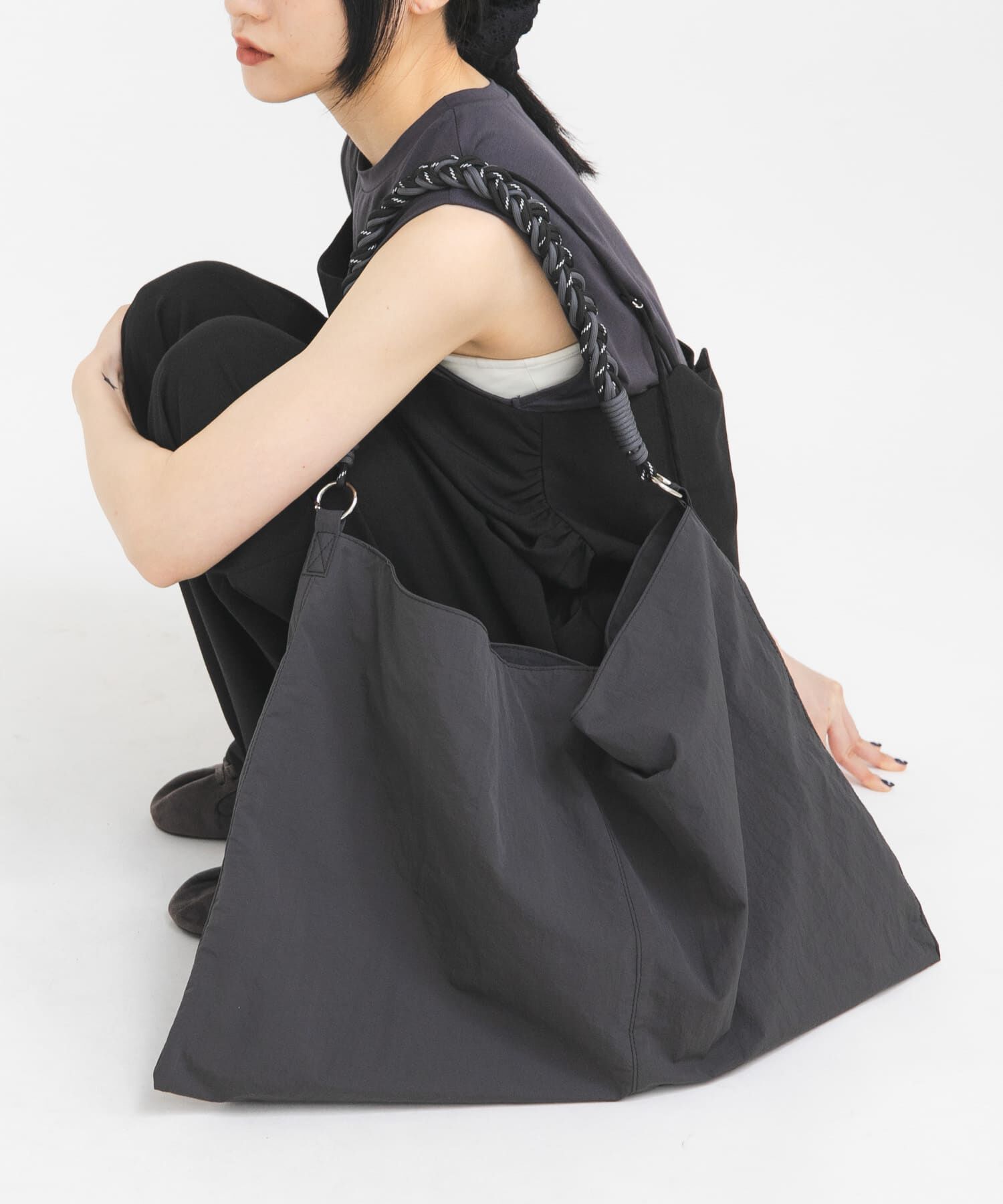  「ロープナイロンBAG」|ショルダー・メッセンジャー|チャコールグレー