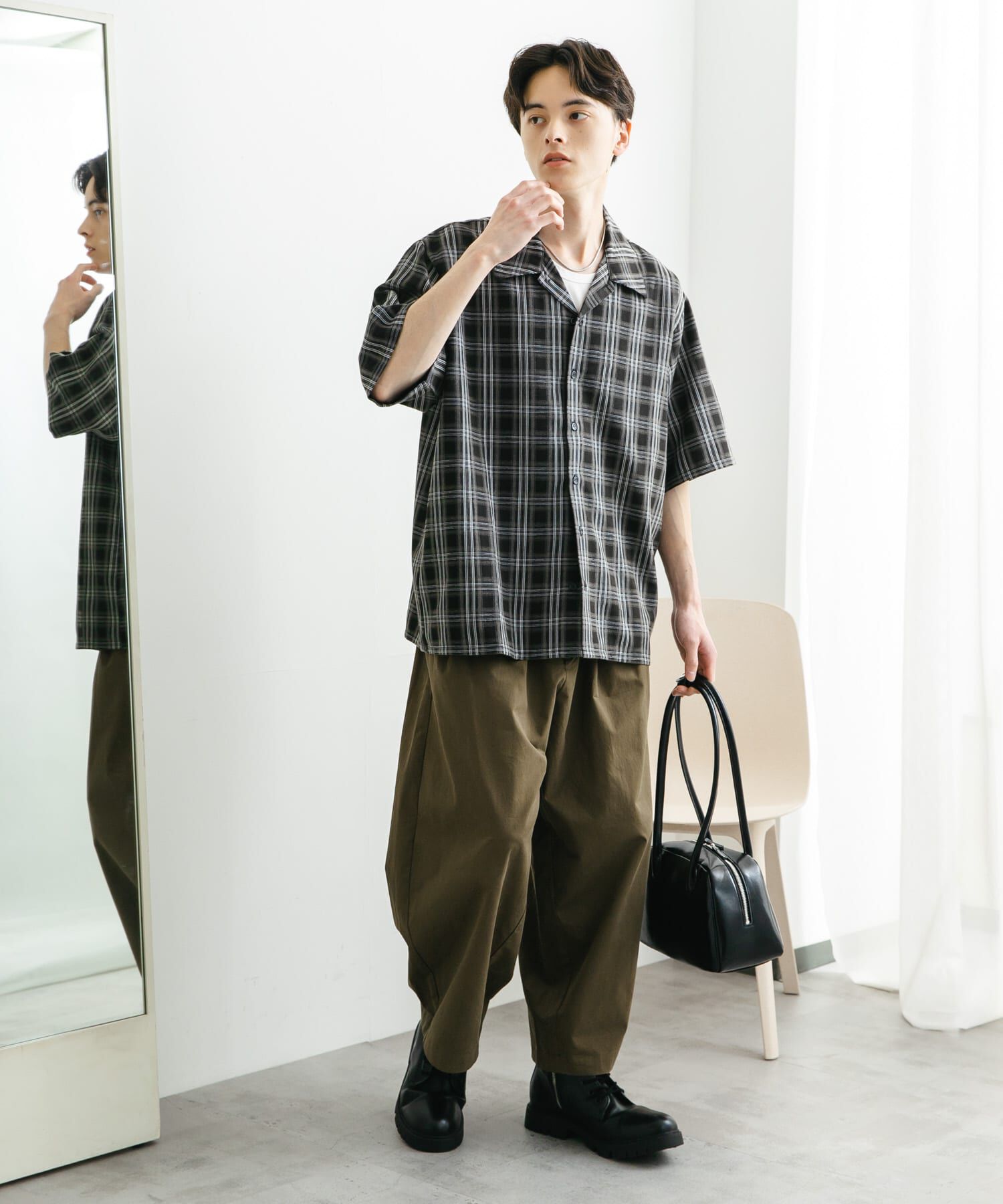 SENSE OF PLACE by URBAN RESEARCH「『ユニセックス』オンブレーチェックショートスリーブシャツ」|シャツ・ブラウス|