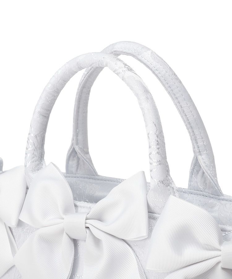 Maison de FLEUR「【Sサイズ/2Way】ブルーマニアボリュームリボン2WayトートSバッグ」|トートバッグ|