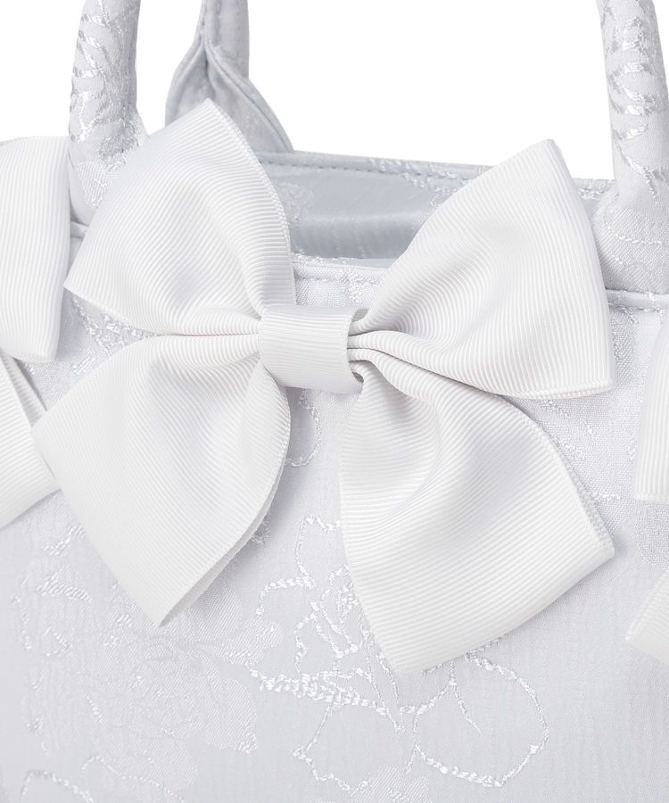 Maison de FLEUR「【Sサイズ/2Way】ブルーマニアボリュームリボン2WayトートSバッグ」|トートバッグ|