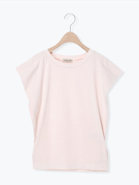 Samansa Mos2「シルケット+ピグメント加工フレンチスリーブTシャツ」|Tシャツ・カットソー|
