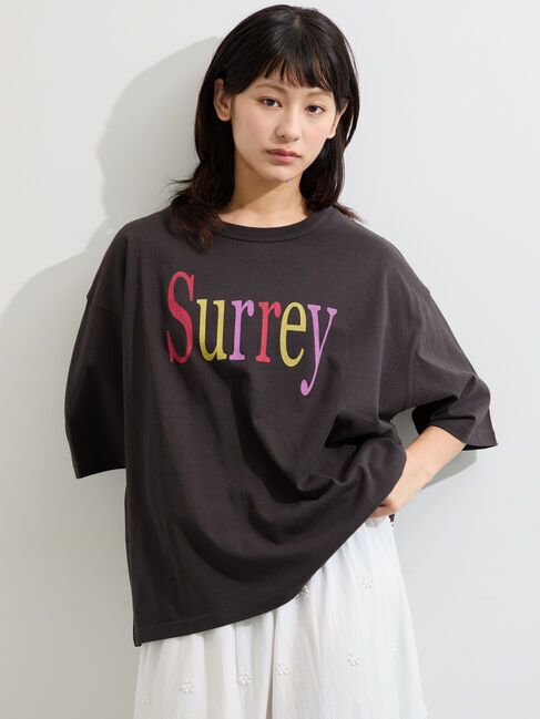 Samansa Mos2「【接触冷感】ロゴプリントビッグTシャツ」|Tシャツ・カットソー|