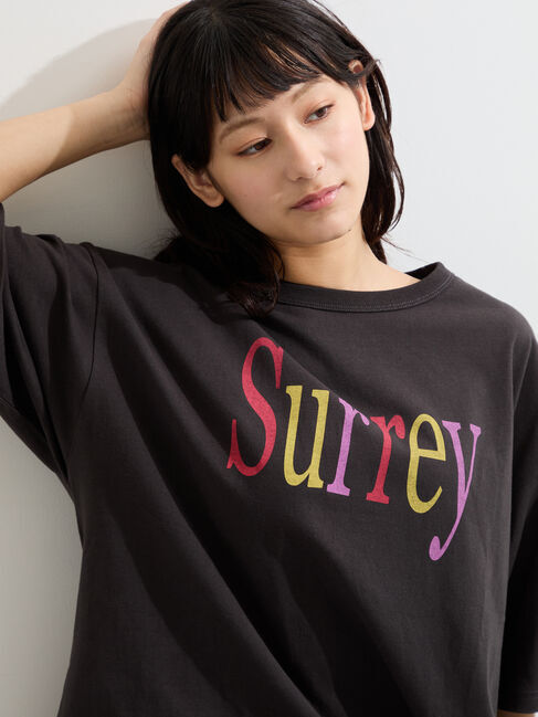 Samansa Mos2「【接触冷感】ロゴプリントビッグTシャツ」|Tシャツ・カットソー|