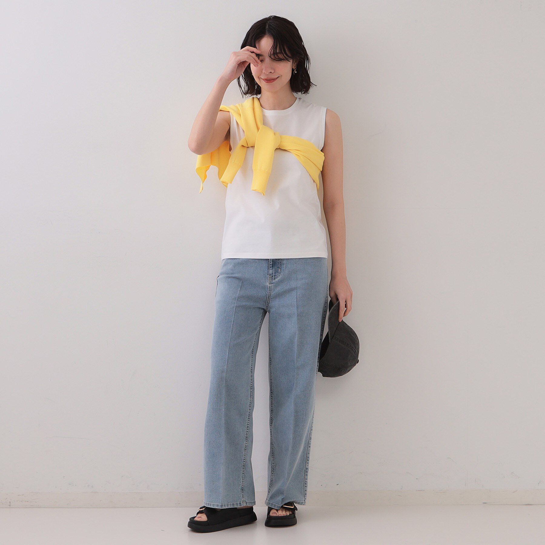 OPAQUE.CLIP「《5色展開》ベーシックノースリーブトップス【接触冷感／洗濯機洗い可】」|キャミソール|