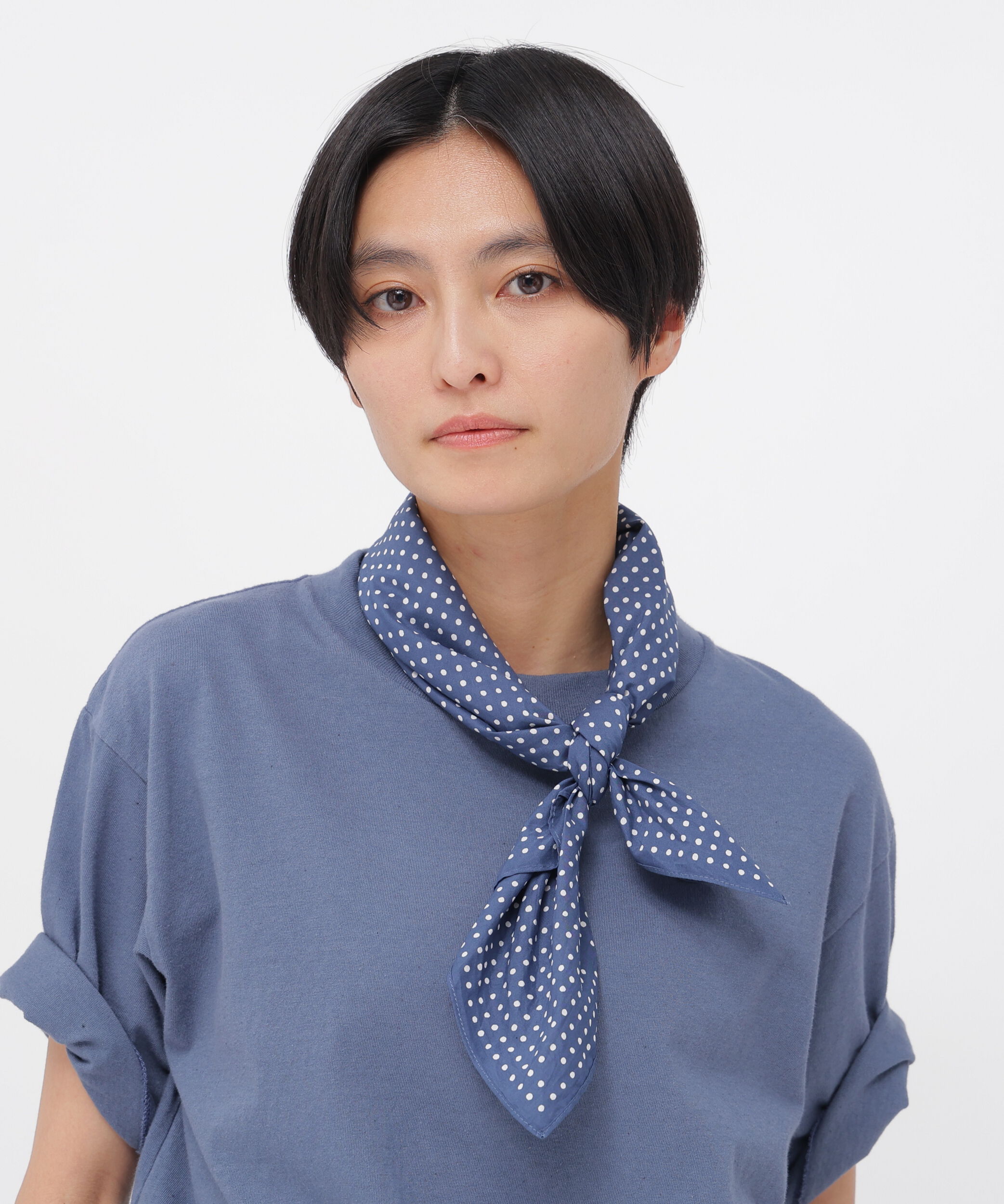 MHL.「VINTAGE SPOTS SCARF」|バンダナ・スカーフ|
