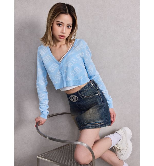 GYDA「GD MOLDスカートライクデニムショートパンツ」|スカート|
