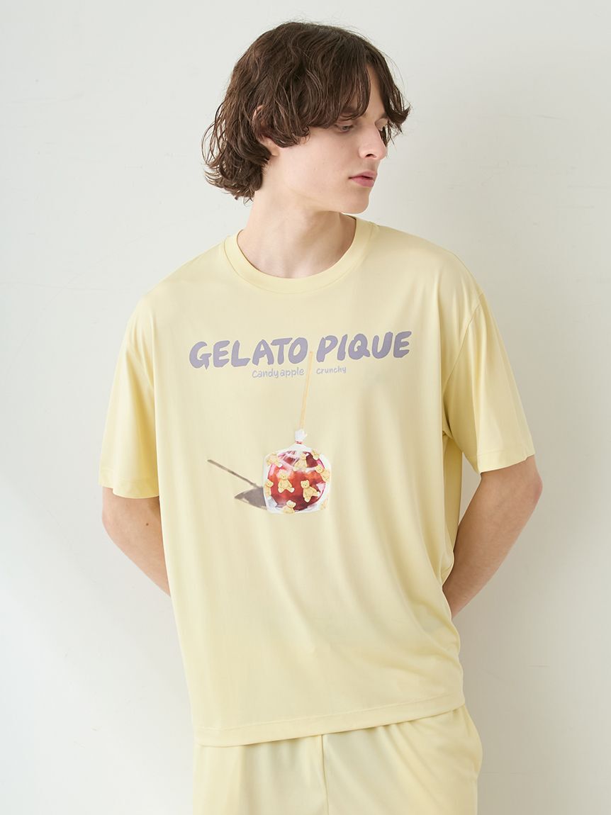 GELATO PIQUE HOMME「【HOMME】【MINT SORBET by HEIQ MINT】【接触冷感】夏祭りワンポイントTシャツ&ハーフパンツセット」|ルームウェア|