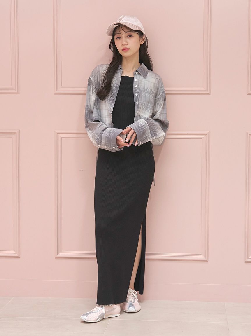 SNIDEL「シンプルニットキャミワンピース」|ワンピース|