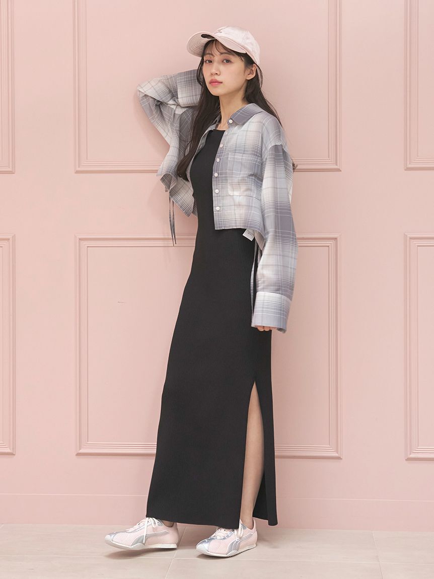 SNIDEL「シンプルニットキャミワンピース」|ワンピース|