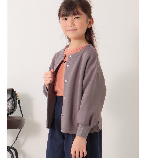 ikka kids「【親子おそろい】ダンボールドットボタンカーディガン（120~160cm）」|Tシャツ・カットソー|コーヒー