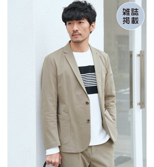 IKKA LOUNGE「【雑誌MonoMax4月号掲載】GOKUラクワークソッカンカノコJKT」|テーラードジャケット|ベージュ