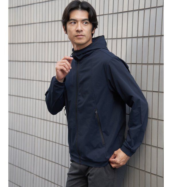 ikka「【吸水速乾／UVカット】ドライメッシュZIPパーカ」|カーディガン|ネイビーブルー