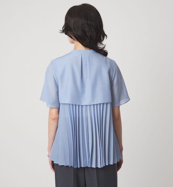 UNITED ARROWS green label relaxing「ヨーク プリーツ ショートスリーブ ブラウス」|シャツ・ブラウス|