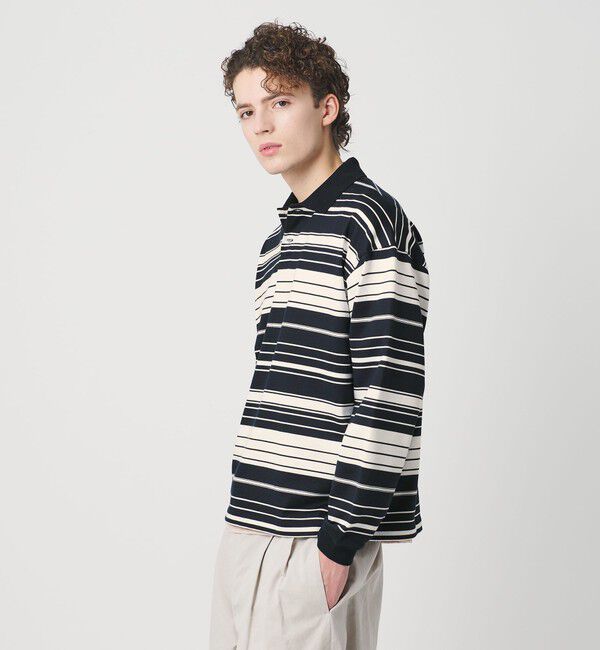 BEAUTY&YOUTH UNITED ARROWS「マルチ ボーダー ロング スリーブ ポロカラー カットソー」|Tシャツ・カットソー|
