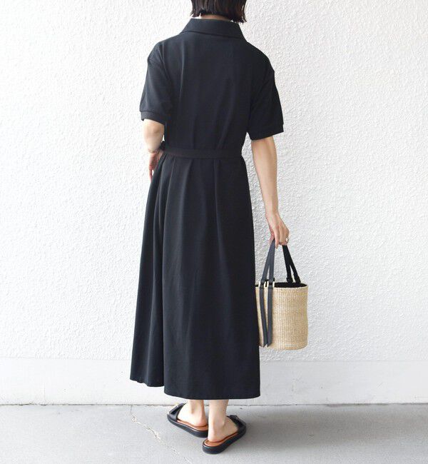 SHIPS for women「LACOSTE:〈洗濯機可能〉スキッパー ポロ マキシ ワンピース」|ワンピース|