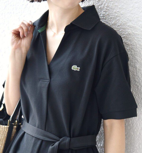 SHIPS for women「LACOSTE:〈洗濯機可能〉スキッパー ポロ マキシ ワンピース」|ワンピース|