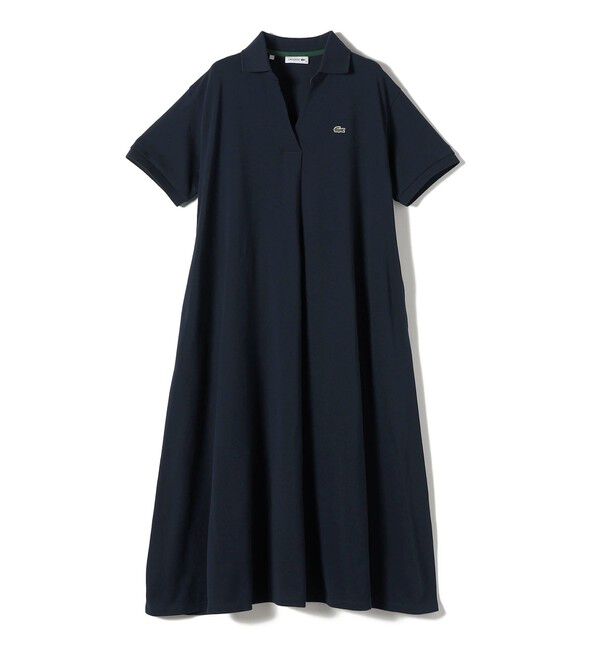 SHIPS for women「LACOSTE:〈洗濯機可能〉スキッパー ポロ マキシ ワンピース」|ワンピース|