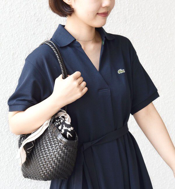 SHIPS for women「LACOSTE:〈洗濯機可能〉スキッパー ポロ マキシ ワンピース」|ワンピース|