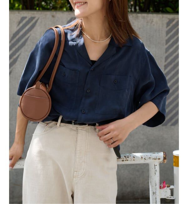 OUTDOOR PRODUCTS Usual Things「≪予約≫追加 キュプラオープンカラーハーフスリーブポケットシャツ セットアップ対応」|シャツ・ブラウス|