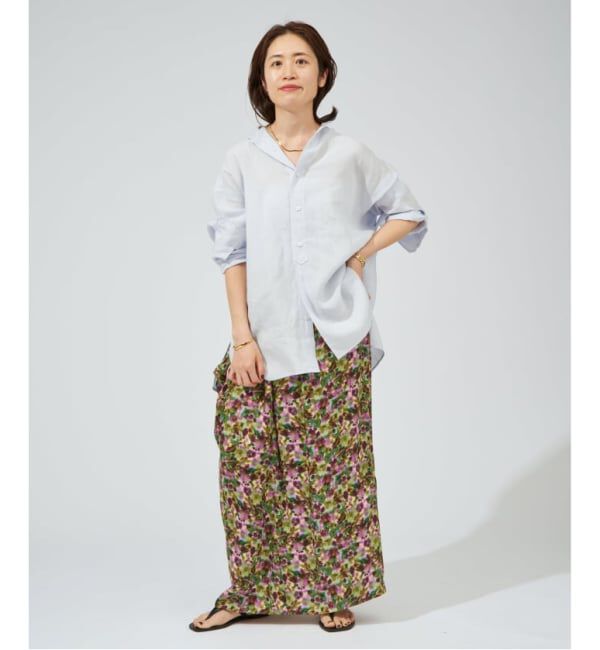 VERMEIL par iena「TICCA ティッカ 別注リネンスクエアビッグシャツ TBFS-543」|シャツ・ブラウス|