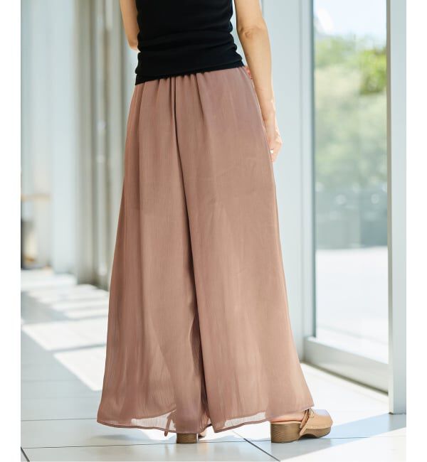 IENA LA BOUCLE「《予約》IENA LA BOUCLE サテン楊柳ギャザーパンツ」|その他|