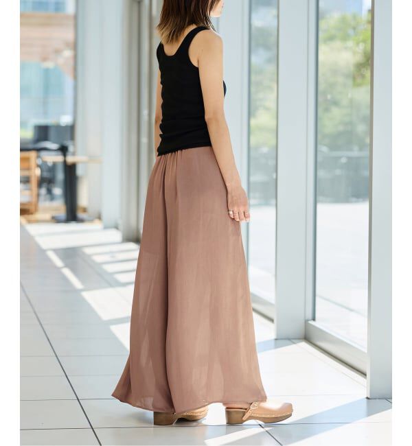IENA LA BOUCLE「《予約》IENA LA BOUCLE サテン楊柳ギャザーパンツ」|その他|