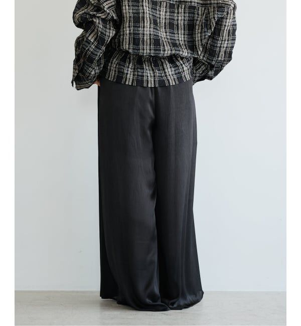IENA LA BOUCLE「《予約》IENA LA BOUCLE サテン楊柳ギャザーパンツ」|その他|