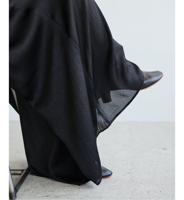 IENA LA BOUCLE「《予約》IENA LA BOUCLE サテン楊柳ギャザーパンツ」|その他|