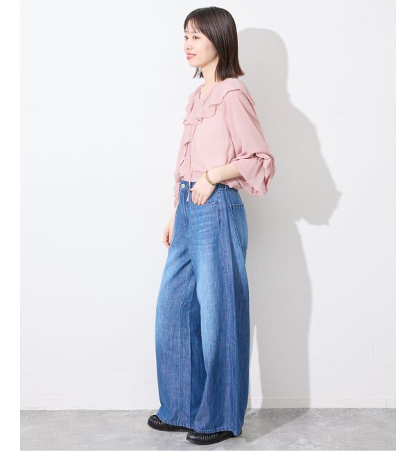 SLOBE IENA「《予約》シアーラッフルブラウス」|シャツ・ブラウス|