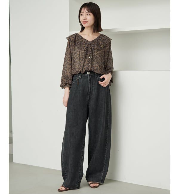 SLOBE IENA「《予約》シアーラッフルブラウス」|シャツ・ブラウス|